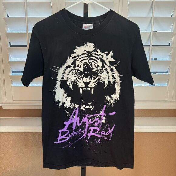 August Burns Red Tiger Band Shirt Size Small Black Purple Emo Metal Y2K Merch - Picture 1 of 5